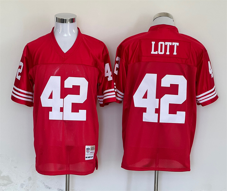 Men's San Francisco 49ers Ronnie Lott Mitchell & Ness Scarlet Legacy Jersey